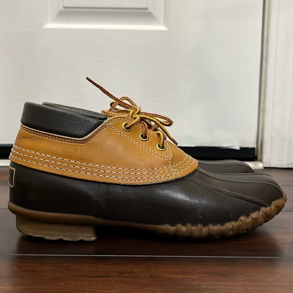 Vintage L. L. Bean Maine Hunting Shoe Short Duck Boots  Gumshoes‎ size 8 Lace Up
